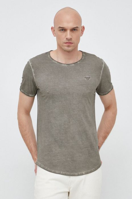 Бавовняна футболка Joop! колір зелений однотонний