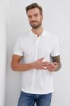 Бавовняне поло Pepe Jeans Vincent колір білий гладкий