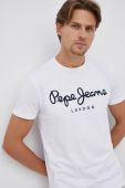 Футболка Pepe Jeans Original Stretch колір білий з принтом Футболка Pepe Jeans Original Stretch колір білий з принтом