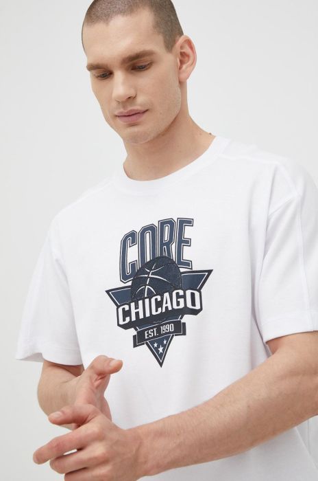 Футболка Jack & Jones чоловічий колір білий з принтом Футболка Jack & Jones чоловічий колір білий з принтом