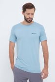 Спортивна футболка Columbia з принтом колір блакитний Спортивна футболка Columbia з принтом колір блакитний
