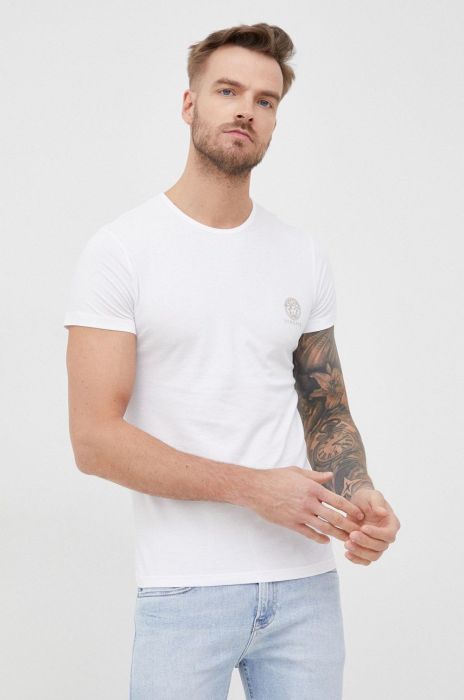 Футболка Versace чоловіча колір білий з принтом (2283067)