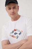 Бавовняна футболка Quiksilver колір білий з принтом (2198575)