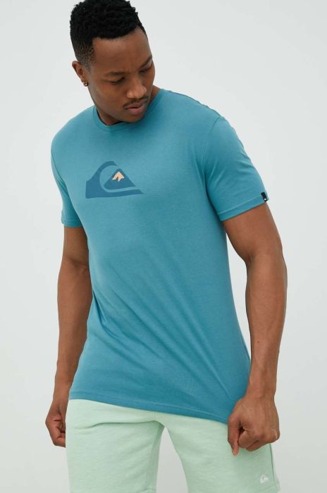 Бавовняна футболка Quiksilver колір сірий з принтом (2957078) Бавовняна футболка Quiksilver колір сірий з принтом (2957078)