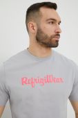 Бавовняна футболка RefrigiWear колір сірий з принтом Бавовняна футболка RefrigiWear колір сірий з принтом
