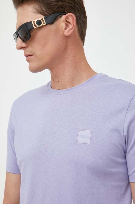 Бавовняна футболка BOSS BOSS CASUAL колір чорний однотонна (3307613) Бавовняна футболка BOSS BOSS CASUAL колір чорний однотонна (3307613)