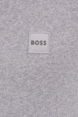 Бавовняна футболка Boss Boss Casual колір сірий з аплікацією Бавовняна футболка Boss Boss Casual колір сірий з аплікацією