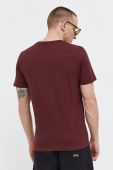 Бавовняна футболка HUGO колір бордовий з принтом (3452100)