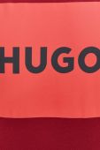 Бавовняна футболка HUGO колір бордовий з принтом (3508748) Бавовняна футболка HUGO колір бордовий з принтом (3508748)