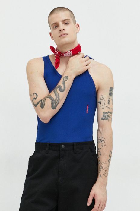 Футболка HUGO (2 шт.) чоловічий колір блакитний Футболка HUGO (2 шт.) чоловічий колір блакитний