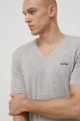 Футболка BOSS чоловічий колір сірий однотонний (2186067)