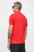 Бавовняне поло BOSS колір червоний з аплікацією