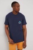 Бавовняна футболка Lee колір синій з принтом