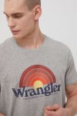 Футболка Wrangler чоловічий колір сірий меланж