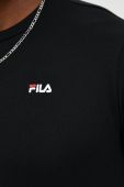 Бавовняна футболка Fila колір чорний однотонна