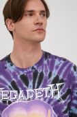 Бавовняна футболка Primitive X Megadaeth колір фіолетовий з принтом Бавовняна футболка Primitive X Megadaeth колір фіолетовий з принтом