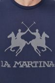 Бавовняна футболка La Martina колір синій з аплікацією Бавовняна футболка La Martina колір синій з аплікацією
