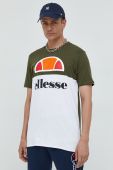 Бавовняна футболка Ellesse колір зелений з принтом (2666924)