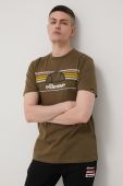 Бавовняна футболка Ellesse колір зелений з принтом SHM13827-KHAKI (2198713) Бавовняна футболка Ellesse колір зелений з принтом SHM13827-KHAKI (2198713)