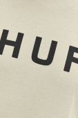 Бавовняна футболка HUF колір бежевий з принтом Бавовняна футболка HUF колір бежевий з принтом