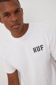 Бавовняна футболка HUF колір білий з принтом (2413345) Бавовняна футболка HUF колір білий з принтом (2413345)