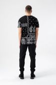 Бавовняна футболка Hype колір чорний візерунок