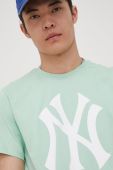 Бавовняна футболка 47brand Mlb New York Yankees колір зелений з принтом