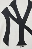 Бавовняна футболка 47brand Mlb New York Yankees колір бежевий з принтом
