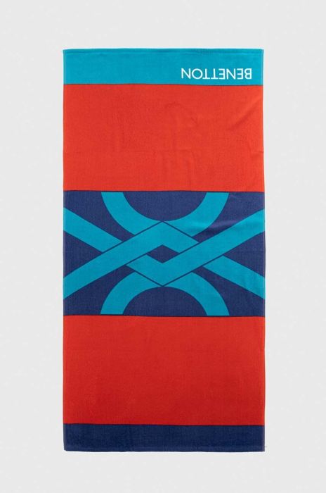 Дитячий бавовняний рушник United Colors of Benetton колір червоний (3274756) Дитячий бавовняний рушник United Colors of Benetton колір червоний (3274756)