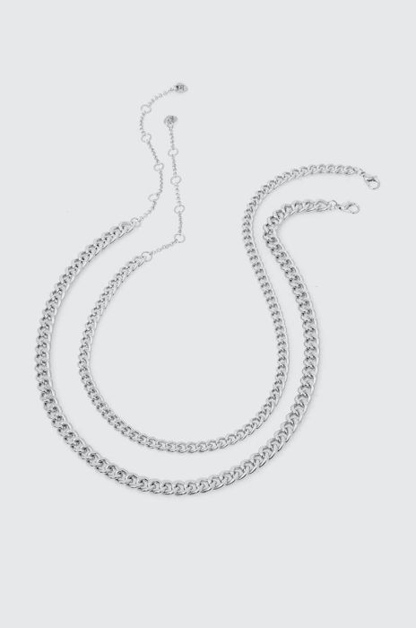 Кольє Aldo GOLDCURB 2-pack колір срібний Кольє Aldo GOLDCURB 2-pack колір срібний