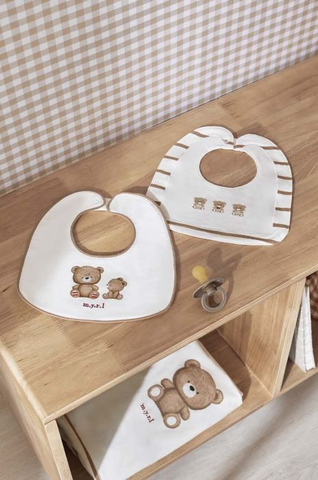 Дитячий слюнявчик Mayoral Newborn 2-pack колір бежевий (3165959) Дитячий слюнявчик Mayoral Newborn 2-pack колір бежевий (3165959)