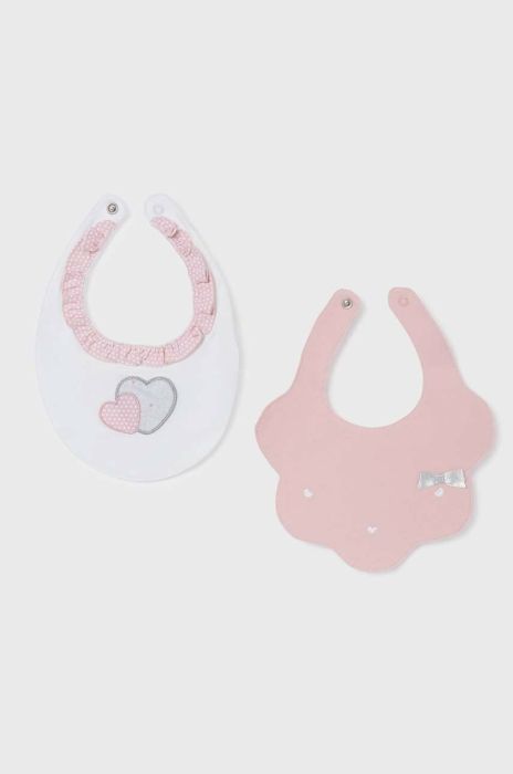 Дитячий слюнявчик Mayoral Newborn 2-pack колір рожевий (3057326) Дитячий слюнявчик Mayoral Newborn 2-pack колір рожевий (3057326)