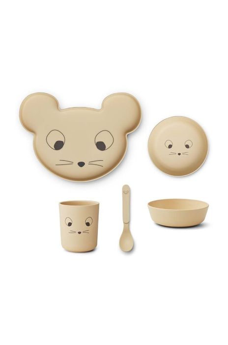 Обідній набір для дітей Liewood колір бежевий (3276893) Обідній набір для дітей Liewood колір бежевий (3276893)