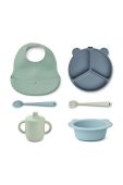 Обідній набір для дітей Liewood Stina колір зелений (3119205) Обідній набір для дітей Liewood Stina колір зелений (3119205)
