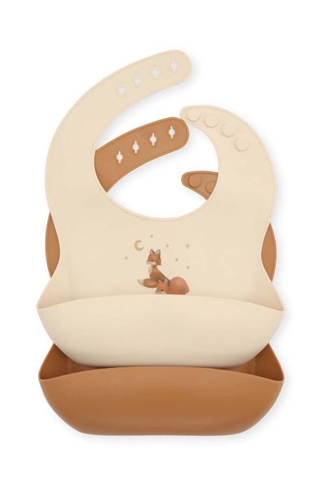 Дитячий слюнявчик Konges Sl?jd 2-pack колір жовтий (2995173) Дитячий слюнявчик Konges Sl?jd 2-pack колір жовтий (2995173)