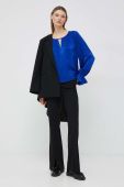 Блузка Dkny жіноча однотонна колір блакитний (2905469)