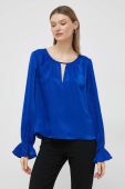 Блузка Dkny жіноча однотонна колір блакитний (2905469)