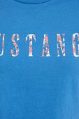 Бавовняна футболка Mustang колір блакитний (3294636)