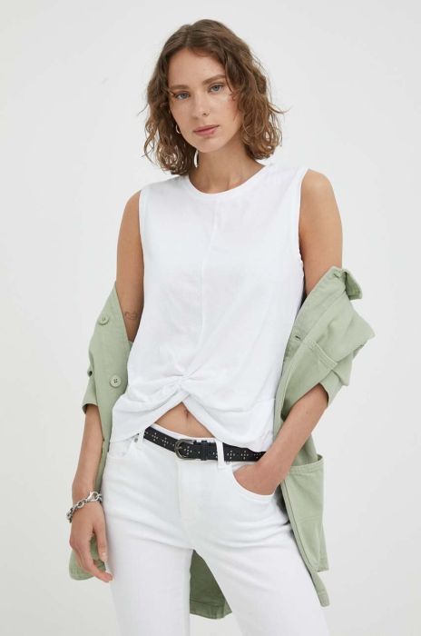 Бавовняний топ Mustang колір білий (3325934) Бавовняний топ Mustang колір білий (3325934)