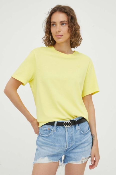 Бавовняна футболка Mustang колір жовтий (3329005) Бавовняна футболка Mustang колір жовтий (3329005)