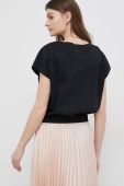 Блузка Dkny жіноча колір чорний однотонна (3115168)