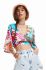 Блузка Desigual жіноча колір білий візерунок (3139399)
