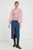 Блузка Bruuns Bazaar жіноча колір рожевий візерунок Блузка Bruuns Bazaar жіноча колір рожевий візерунок