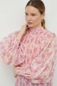 Блузка Bruuns Bazaar жіноча колір рожевий візерунок Блузка Bruuns Bazaar жіноча колір рожевий візерунок