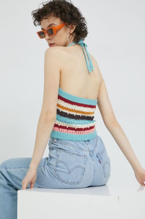 Бавовняний топ Superdry колір барвистий (2987366) Бавовняний топ Superdry колір барвистий (2987366)