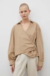 Блузка 2NDDAY жіноча колір бежевий однотонна