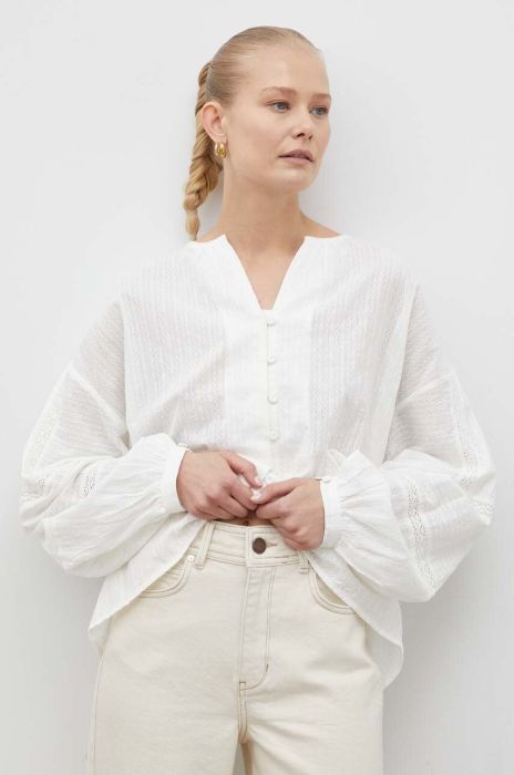 Бавовняна сорочка 2NDDAY жіноча колір білий relaxed