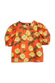 Дитяча бавовняна блузка Mini Rodini колір помаранчевий візерунок Дитяча бавовняна блузка Mini Rodini колір помаранчевий візерунок