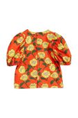 Дитяча бавовняна блузка Mini Rodini колір помаранчевий візерунок Дитяча бавовняна блузка Mini Rodini колір помаранчевий візерунок