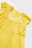 Бавовняна блузка для немовлят Mayoral колір жовтий однотонна Бавовняна блузка для немовлят Mayoral колір жовтий однотонна